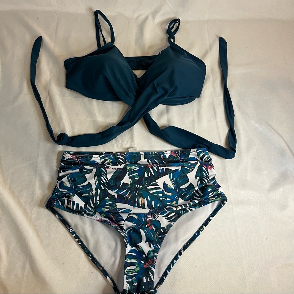 Tropical Teal Bikini Set